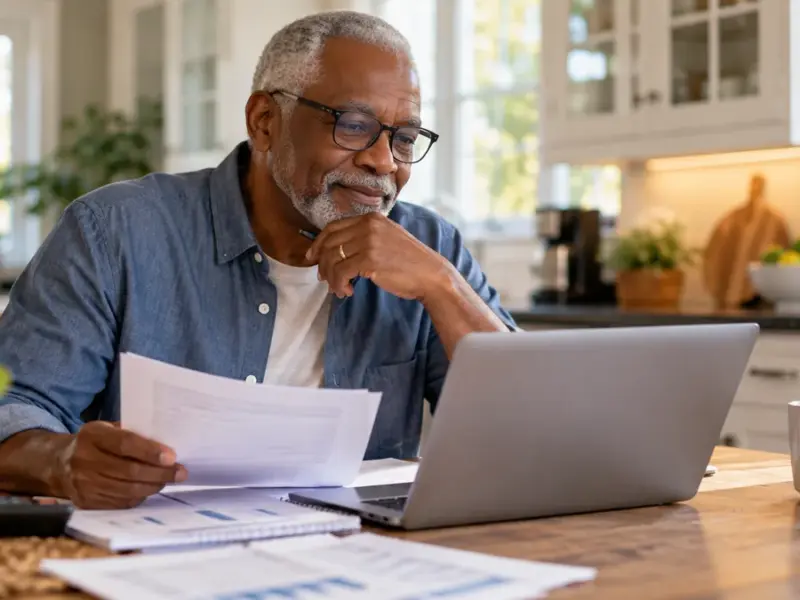 Retired homeowner comparing a HELOC vs cash-out refinance for accessing home equity in retirement.
